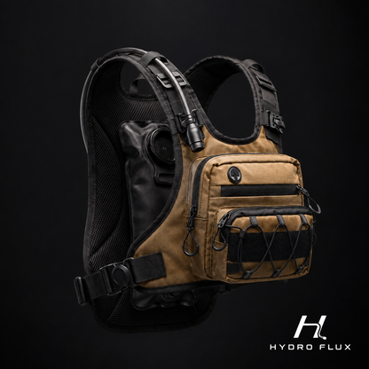 Chaleco de Hidratación HydroFlux® HF-01 (2 Botellas de 500ml y Bolsillo Impermeable de REGALO)