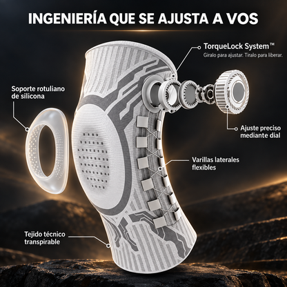 Rodillera Deportiva Drix Win Pro® con TorqueLock System™ (Soporte Rotuliano y Estabilidad Lateral)