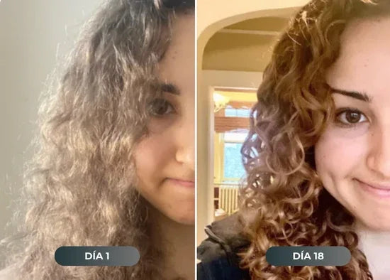 Antes y después cabello